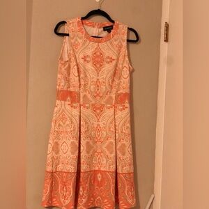 Liz Claiborne pink and Cream  Dress